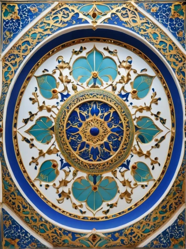 dome roof,circular ornament,islamic pattern,motifs of blue stars,decorative plate,spanish tile,iranian architecture,persian architecture,floral ornament,hall roof,sheihk zayed mosque,alcazar of seville,islamic architectural,quasr al-kharana,tile,ceramic tile,ceiling,zayed mosque,ornament,al azhar,Photography,Artistic Photography,Artistic Photography 03