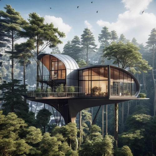 tree house hotel,tree house,treehouse,house in the forest,timber house,cubic house,floating huts,cube stilt houses,eco hotel,eco-construction,dunes house,stilt house,inverted cottage,hanging houses,house in the mountains,frame house,futuristic architecture,floating islands,house in mountains,floating island,Photography,General,Realistic