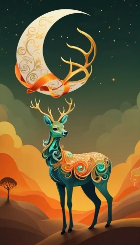 deer illustration,glowing antlers,gold deer,deers,sleigh with reindeer,stag,deer,fawns,christmas buffalo raccoon and deer,manchurian stag,christmas deer,the zodiac sign taurus,constellation lyre,pere davids deer,horoscope taurus,deer drawing,reindeer,constellation wolf,antlers,young-deer,Illustration,Realistic Fantasy,Realistic Fantasy 02