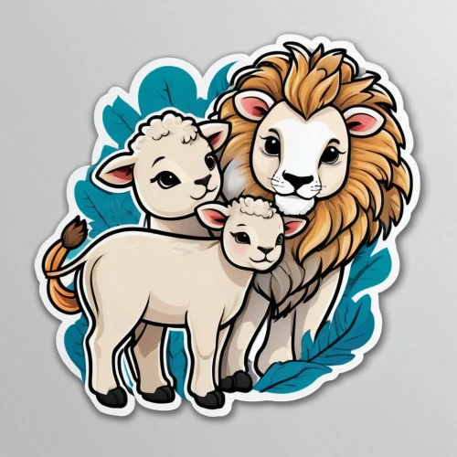 white lion family,lion children,lion white,animal stickers,lions,lions couple,two lion,white lion,male lions,lion father,lionesses,barbary sheep,clipart sticker,lion with cub,animal icons,zodiac sign leo,masai lion,lion,lion's coach,shear sheep,Unique,Design,Sticker