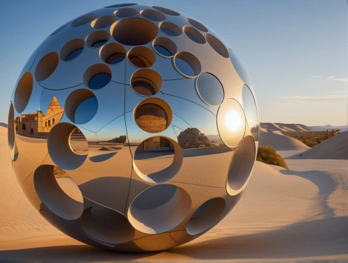 steel sculpture,glass sphere,kinetic art,burning man,spheres,sand clock,big marbles,white sands national monument,glass balls,glass ball,libyan desert,sand timer,timna park,environmental art,swiss ball,public art,stone ball,white sands dunes,armillar ball,giant soap bubble,Photography,General,Realistic