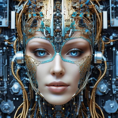 cybernetics,biomechanical,humanoid,circuit board,circuitry,cyborg,cyberspace,artificial intelligence,cyber,scifi,robotic,cyberpunk,neural network,virtual identity,ai,sci fiction illustration,automated,augmented,machines,fractal design,Photography,General,Realistic
