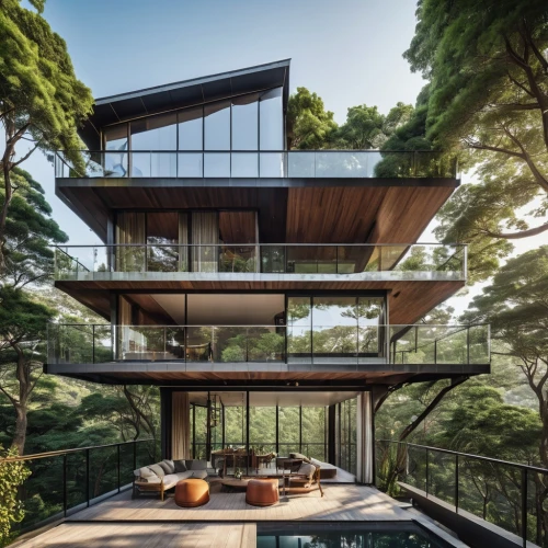 tree house,timber house,cubic house,modern architecture,dunes house,tree house hotel,house in the forest,japanese architecture,modern house,cube house,treehouse,beautiful home,house in mountains,asian architecture,house in the mountains,wooden house,archidaily,frame house,tree top,luxury property,Photography,General,Realistic
