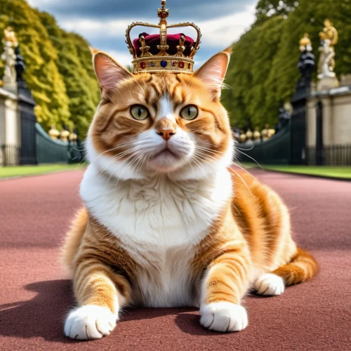 napoleon cat,grand duke,royal tiger,king caudata,royal crown,royal,king crown,monarchy,cat european,content is king,cat image,emperor,king,crowned goura,imperial crown,regal,sultan,american bobtail,red tabby,heraldic animal,Photography,General,Realistic
