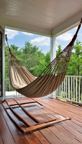porch swing,hammock,hammocks,hanging chair,canopy bed,wood deck,wooden decking,outdoor furniture,deckchair,tree house hotel,decking,wooden swing,chaise longue,chaise lounge,sleeper chair,hanging swing,patio furniture,rocking chair,lounger,cabana,Photography,General,Realistic