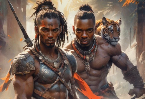 aborigines,warrior and orc,african culture,predators,angolans,sadhus,warrior east,guards of the canyon,african art,warriors,protectors,ramayana,two lion,kongas,gladiators,afar tribe,tribal arrows,cat warrior,aborigine,black couple,Photography,Realistic