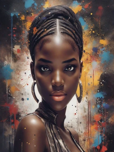 african art,african woman,world digital painting,digital painting,mystical portrait of a girl,african culture,boho art,oil painting on canvas,digital art,african american woman,benin,fantasy portrait,nigeria woman,african,girl portrait,digital artwork,black woman,art painting,black skin,cameroon