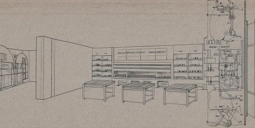 pharmacy,store fronts,kitchen shop,multistoreyed,reich cash register,technical drawing,mid century,matruschka,apothecary,control desk,frame drawing,cabinetry,archidaily,laboratory equipment,mono-line line art,storefront,model years 1958 to 1967,sheet drawing,control center,architect plan,Design Sketch,Design Sketch,Blueprint