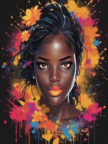 digital painting,digital art,digital illustration,girl portrait,digital artwork,digital drawing,world digital painting,vector girl,fantasy portrait,maria bayo,african woman,vector illustration,face portrait,vector art,rosa ' amber cover,mystical portrait of a girl,custom portrait,hand digital painting,digital,ghana