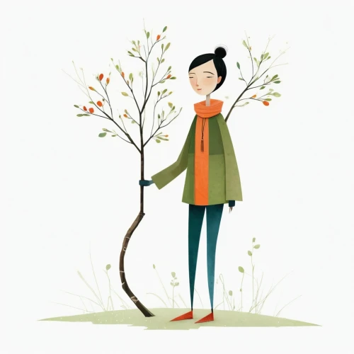 girl with tree,arborist,tree pruning,birch tree illustration,sapling,twigs,tree watering,flourishing tree,growth icon,arbor day,gardener,ikebana,the girl next to the tree,twig,rowan-tree,branch,girl in a long,rooted,tree branch,star magnolia,Illustration,Vector,Vector 08