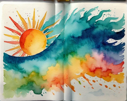 sun and sea,watercolor background,water colors,watercolor paper,watercolors,watercolor,water color,sun in the clouds,sunburst,sunburst background,sun and moon,sun,watercolor cocktails,watercolor sketch,the sun and the rain,watercolor paint,abstract watercolor,watercolor blue,bright sun,watercolor palm trees,Illustration,Paper based,Paper Based 25