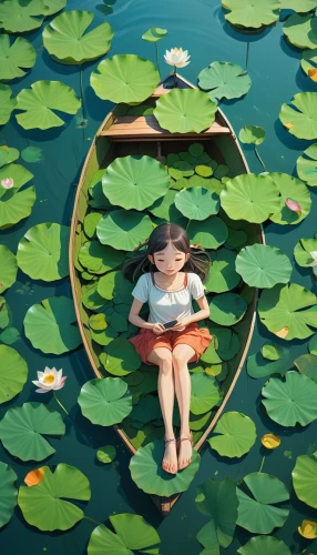 lily pad,lotus on pond,lily pads,giant water lily,water lotus,lily pond,lilly pond,lotus pond,water lilies,water lily,waterlily,white water lilies,water lilly,large water lily,water lily leaf,water lily plate,lotus leaves,nelumbo,lotuses,floating market,Illustration,Realistic Fantasy,Realistic Fantasy 12