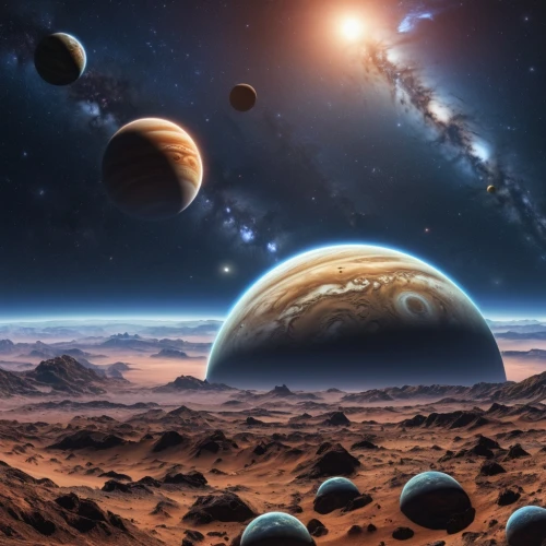alien planet,planets,exoplanet,planetary system,alien world,inner planets,space art,astronomy,planet mars,the solar system,planet eart,planet,extraterrestrial life,gas planet,solar system,orbiting,red planet,celestial bodies,planet alien sky,planetarium,Photography,General,Realistic