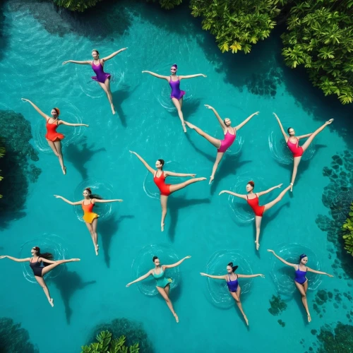synchronized swimming,swimming people,kawaii people swimming,cenote,jump river,colorful water,floating over lake,floating on the river,philippines,drone shot,raft,drone photo,cuba flamingos,island group,blue lagoon,drone image,overhead shot,the body of water,summer floatation,dji spark,Photography,Documentary Photography,Documentary Photography 30