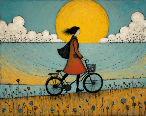 woman bicycle,vincent van gough,cyclist,bicycle,artistic cycling,bicycle ride,bicycling,girl with a wheel,bicycles,bicycle riding,woman with ice-cream,cycling,carol colman,velocipede,bicycle path,biking,road bicycle,cyclists,bike ride,andreas cross,Art,Artistic Painting,Artistic Painting 49