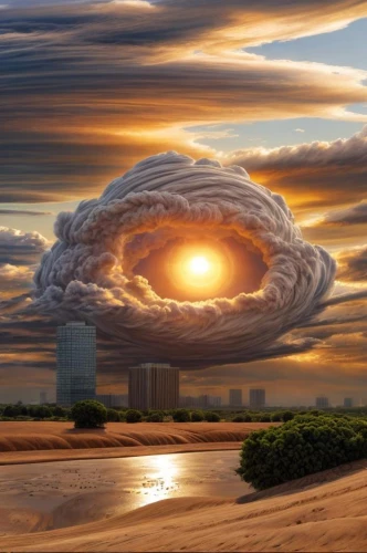 nuclear explosion,mushroom cloud,post-apocalyptic landscape,atomic bomb,doomsday,hydrogen bomb,meteorite impact,apocalypse,apocalyptic,nuclear bomb,natural phenomenon,armageddon,meteorological phenomenon,end of the world,meteor rideau,a thunderstorm cell,epic sky,the end of the world,nuclear war,atmospheric phenomenon,Common,Common,Natural