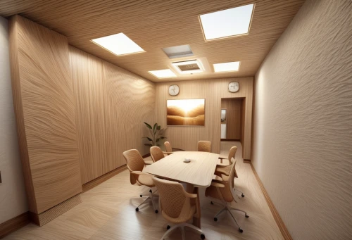 3d rendering,japanese-style room,plywood,render,room divider,consulting room,hallway space,study room,3d rendered,creative office,3d render,interior design,modern room,modern office,conference room,laminated wood,daylighting,patterned wood decoration,inverted cottage,kraft paper