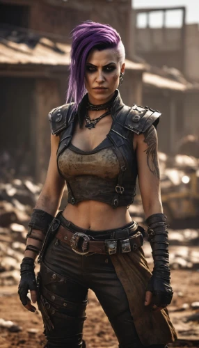 female warrior,renegade,huntress,hard woman,punk,warrior woman,mara,mad max,strong woman,fatayer,mercenary,post apocalyptic,strong women,raider,twitch icon,game character,piper,monsoon banner,violet head elf,punk design,Photography,General,Cinematic