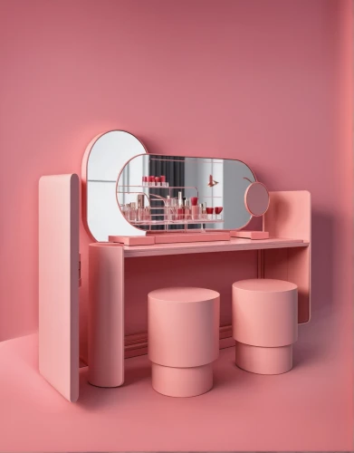 cosmetics counter,pink chair,beauty room,dressing table,doll house,dolls houses,cubic house,3d render,3d rendering,vitrine,computer desk,cinema 4d,3d mockup,desk,pink vector,display window,kitchen design,3d bicoin,room divider,writing desk,Photography,General,Realistic