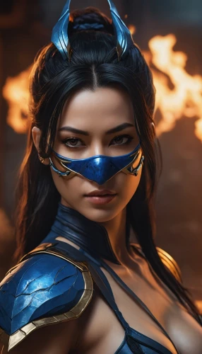 female warrior,symetra,warrior woman,monsoon banner,avatar,fantasy warrior,blue enchantress,warrior east,4k wallpaper,jaya,mulan,dragon li,fantasy woman,aladha,fire background,katana,huntress,artemisia,mara,warrior,Photography,General,Cinematic