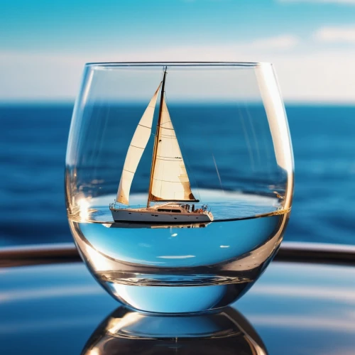 sailing-boat,sailing boat,sea sailing ship,water glass,sail boat,sailing vessel,sailing,sailboat,sailing ship,sail ship,sailing ships,lensball,refraction,glass cup,an empty glass,wineglass,sailing yacht,tea glass,whiskey glass,glassware,Photography,General,Realistic
