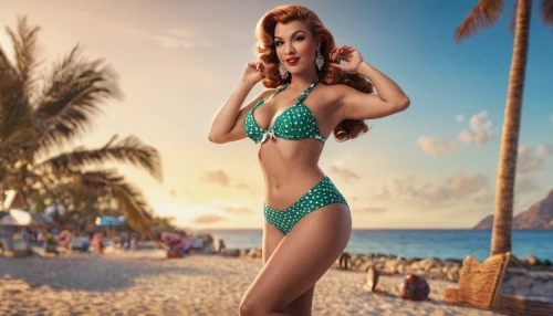 retro pin up girl,pinup girl,pin-up model,retro pin up girls,pin-up girl,pin up girl,retro woman,pin ups,pin-up,pin-up girls,pin up,pin up girls,retro women,two piece swimwear,varadero,photoshop manipulation,pin up christmas girl,christmas pin up girl,plus-size model,beach background,Photography,General,Commercial