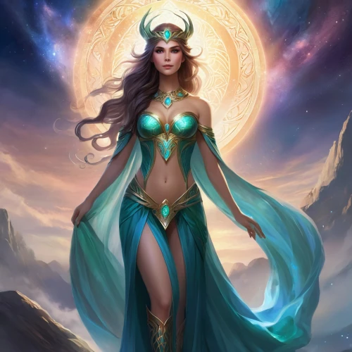 sorceress,fantasy woman,blue enchantress,goddess of justice,fantasy art,the enchantress,priestess,zodiac sign libra,fantasy portrait,fantasy picture,merfolk,druid,celtic queen,cassiopeia,elven,faerie,star mother,mermaid vectors,fantasia,queen of the night,Illustration,Realistic Fantasy,Realistic Fantasy 01