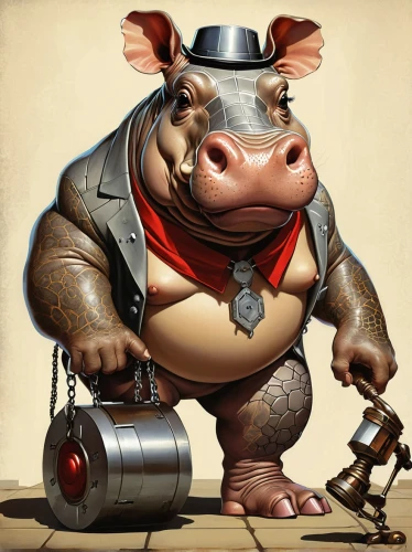 hog,warthog,pig roast,pig's trotters,pot-bellied pig,porker,hogs,hippo,hippopotamus,domestic pig,pig,hog xiu,piggybank,petrol-bowser,anthropomorphized animals,fuel-bowser,suckling pig,boar,lucky pig,pig dog,Illustration,Realistic Fantasy,Realistic Fantasy 10
