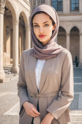 hijab,muslim woman,iranian,hijaber,girl in a historic way,islamic girl,muslim background,women clothes,headscarf,menswear for women,women fashion,bussiness woman,woman in menswear,arab,muslima,hallia venezia,iran,abaya,tehran,middle eastern monk,Photography,Realistic