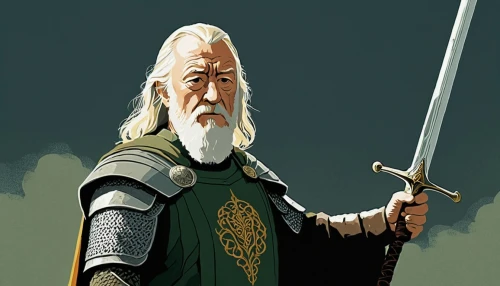 gandalf,patrol,odin,dwarf sundheim,viking,norse,aa,white beard,male elf,defense,cleanup,genghis khan,celt,vector art,vector illustration,lord who rings,aaa,nördlinger ries,poseidon,dragon slayer,Illustration,Japanese style,Japanese Style 08