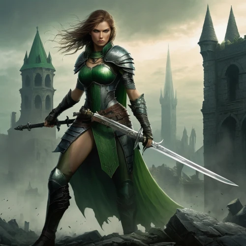 female warrior,heroic fantasy,patrol,massively multiplayer online role-playing game,swordswoman,huntress,celtic queen,cleanup,warrior woman,caerula,fantasy warrior,fantasy woman,aa,castleguard,aaa,elven,the enchantress,sorceress,defense,fantasy art,Illustration,American Style,American Style 02