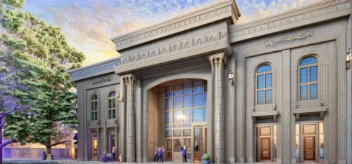 philharmonic hall,synagogue,dupage opera theatre,facade panels,performing arts center,school design,3d rendering,houston methodist,music conservatory,new building,facade painting,renovation,religious institute,mortuary temple,temple fade,qasr al watan,concert hall,movie palace,model house,atlas theatre