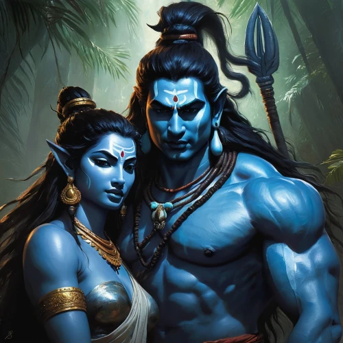 lord shiva,shiva,ramayana,god shiva,ramayan,warrior and orc,jaya,janmastami,mother and father,hindu,indian art,sikaran,ganga,monsoon banner,man and wife,sangharaja,dharma,avatar,blue enchantress,beautiful couple,Conceptual Art,Fantasy,Fantasy 13