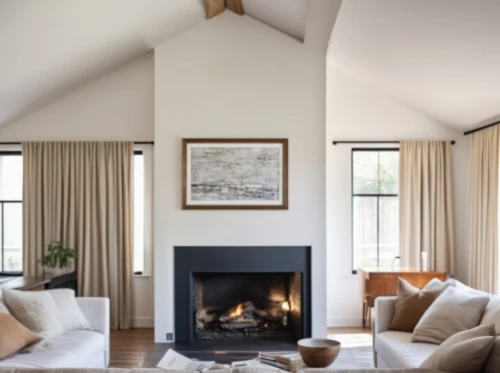 fire place,fireplaces,stucco frame,gold stucco frame,fireplace,californian white oak,mid century modern,stucco ceiling,contemporary decor,fire in fireplace,family room,concrete ceiling,sitting room,home interior,modern decor,mid century house,vaulted ceiling,new england style house,domestic heating,bonus room,Photography,General,Realistic