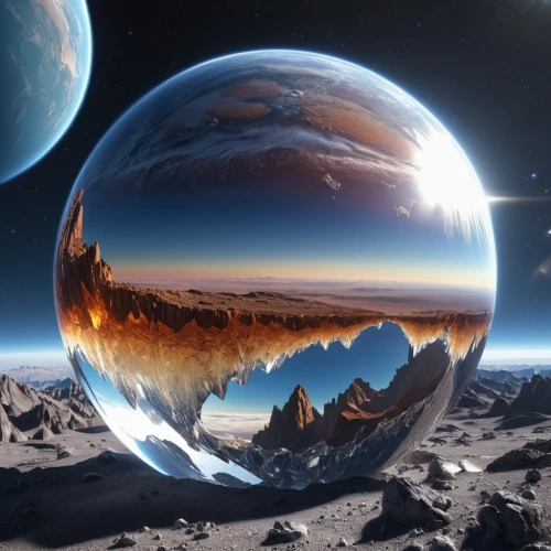 futuristic landscape,ice planet,alien planet,terraforming,alien world,desert planet,lunar landscape,planet,earth rise,planet eart,space art,exoplanet,gas planet,planets,io,fantasy landscape,earth in focus,exo-earth,spheres,sky space concept,Photography,General,Realistic