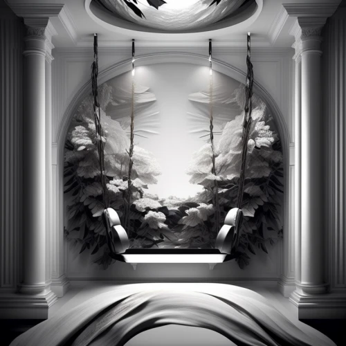art deco background,theater curtain,panoramical,the threshold of the house,stage curtain,fractal environment,armoire,sleeping room,3d background,one room,room divider,chamber,doorway,hall of the fallen,canopy bed,guest room,photomanipulation,digital compositing,neoclassical,art deco frame