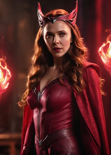 scarlet witch,red super hero,devil,the enchantress,fire devil,wanda,fiery,fire angel,firestar,clove,goddess of justice,elenor power,super heroine,evil woman,fantasy woman,huntress,red,red banner,red chief,fire heart,Photography,General,Cinematic