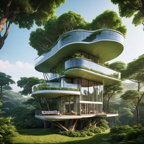 futuristic architecture,tree house,tree house hotel,futuristic landscape,cube stilt houses,modern architecture,floating island,floating islands,sky space concept,eco-construction,treehouse,eco hotel,cubic house,sky apartment,futuristic art museum,tree tops,dunes house,luxury real estate,treetops,tropical house,Photography,General,Realistic