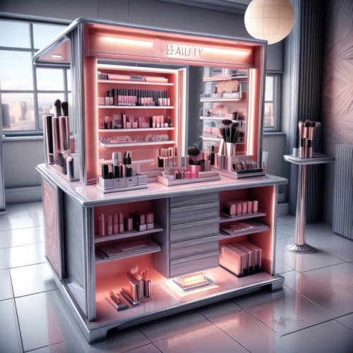 cosmetics counter,cosmetics,women's cosmetics,beauty room,cosmetic products,oil cosmetic,beauty products,doll house,bathroom cabinet,pantry,beauty product,cosmetic,beauty salon,storage cabinet,dolls houses,apothecary,dressing table,dollhouse,cabinets,bookcase