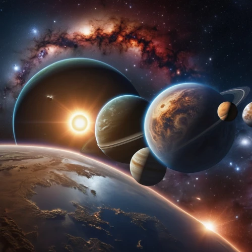 planetary system,planets,celestial bodies,inner planets,space art,the solar system,solar system,astronomy,copernican world system,exoplanet,galilean moons,alien planet,saturnrings,orbiting,planet eart,celestial body,spheres,alien world,outer space,celestial object,Photography,General,Realistic