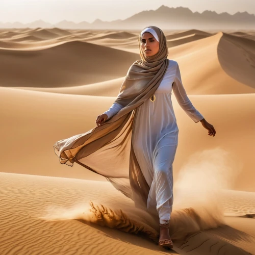 girl on the dune,muslim woman,bedouin,middle eastern monk,sahara,hijaber,sahara desert,islamic girl,arabian,woman walking,libyan desert,united arab emirates,dubai desert,capture desert,orientalism,rem in arabian nights,girl in cloth,muslima,arabia,merzouga,Photography,General,Realistic