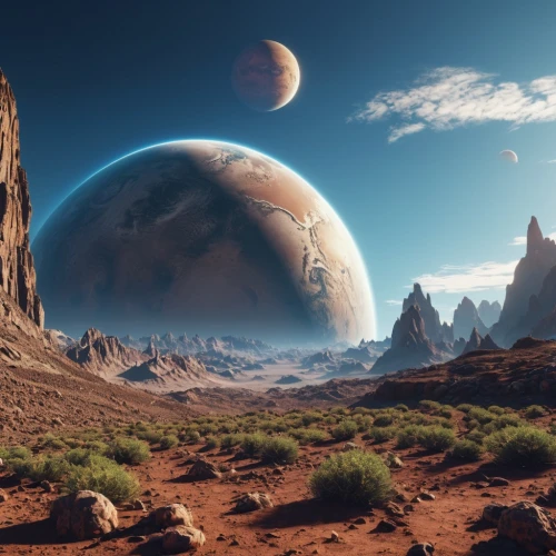 desert planet,alien planet,alien world,futuristic landscape,lunar landscape,moon valley,red planet,terraforming,planet mars,exoplanet,desert landscape,fantasy landscape,desert desert landscape,earth rise,valley of the moon,dune landscape,planet,gas planet,barren,arid landscape,Photography,General,Realistic