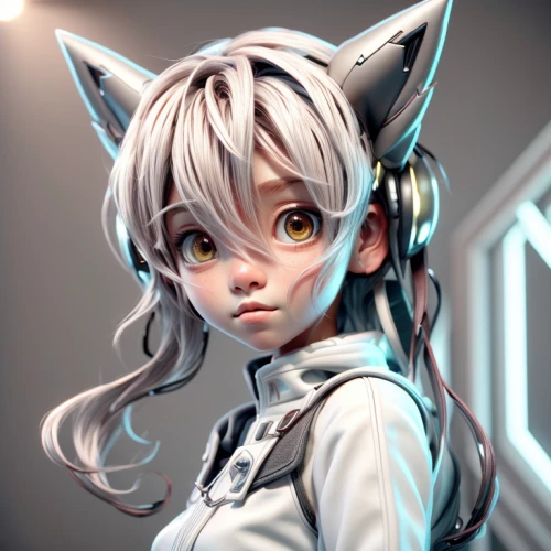 mow,child fox,cat ears,kitsune,eris,lynx,cat child,gray kitty,piko,poi,fennec,cyan,miku,echo,silver tabby,fuki,cute fox,lynx baby,cat's eyes,gray cat