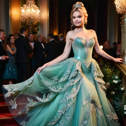 ball gown,quinceanera dresses,evening dress,elsa,elegant,fairy peacock,elegance,hoopskirt,miss circassian,cinderella,fairy queen,gown,cocktail dress,princess sofia,queen of liberty,green dress,enchanting,the carnival of venice,wedding gown,haute couture,Photography,General,Fantasy