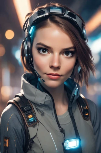 tracer,operator,symetra,vector girl,cyborg,headset,cg artwork,echo,io,sci fiction illustration,headset profile,wireless headset,cyberpunk,women in technology,scifi,nora,sci-fi,sci - fi,futuristic,nova,Photography,Natural