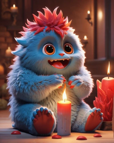 valentine gnome,cute cartoon character,olaf,valentine candle,monchhichi,miguel of coco,pompom,knuffig,laika,a candle,kawaii owl,coco,cute,candle,christmas trailer,pomeranian,candlemaker,lilo,moana,tamarin,Unique,3D,3D Character