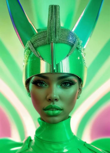 miss circassian,patrol,bjork,green,green skin,headpiece,venus flytrap,android inspired,alien warrior,artificial hair integrations,headdress,streampunk,cyberspace,futuristic,fantasy woman,extraterrestrial,brazil carnival,nigeria woman,kokoshnik,asian costume