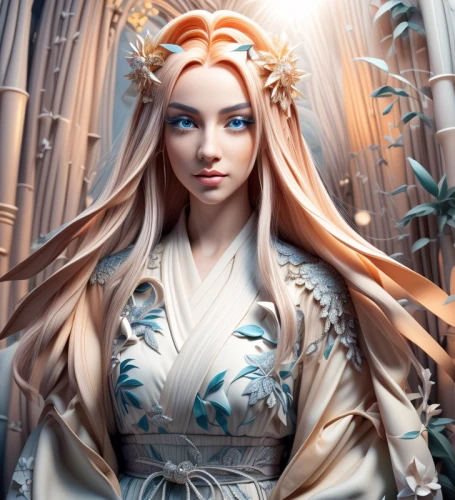 fantasy portrait,elven flower,elsa,elven,fantasy art,the snow queen,dryad,suit of the snow maiden,priestess,fantasy picture,fairy queen,faerie,white rose snow queen,the enchantress,faery,fairy tale character,world digital painting,rapunzel,ice queen,cg artwork