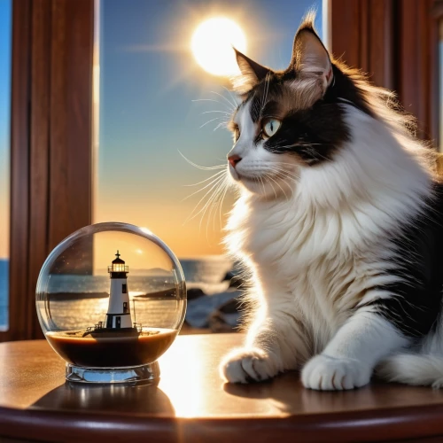 crystal ball-photography,crystal ball,domestic long-haired cat,norwegian forest cat,cat image,american curl,maincoon,astronomer,lensball,cat european,napoleon cat,american bobtail,cat vector,parabolic mirror,petit minou lighthouse,aegean cat,archimedes,siberian cat,cat sparrow,radar dish,Photography,General,Realistic