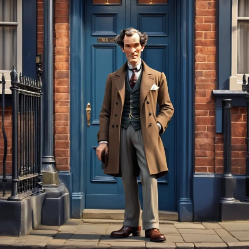 sherlock holmes,holmes,sherlock,frock coat,twelve,the doctor,overcoat,gentlemanly,suit trousers,men's suit,downton abbey,the victorian era,cartoon doctor,aristocrat,cordwainer,british,barrister,doctor who,house numbering,victorian style